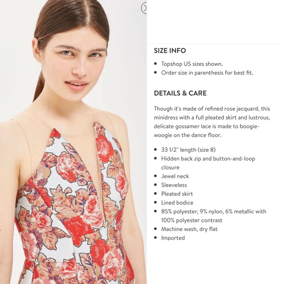 Topshop Gorgeous Floral Brocade Dress - Picture 4 of 16